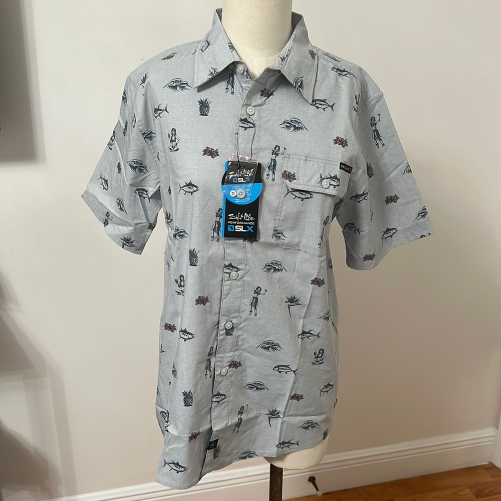 Salt life men short sleeve shirt new with tag